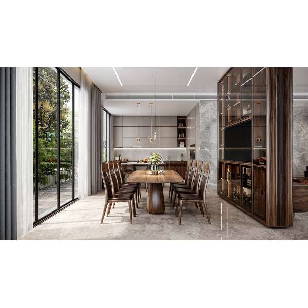 Bàn ăn 8 ghế gỗ óc chó cao cấp BA011